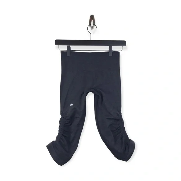 Lululemon In The Flow Crop II Heathered Deep Coal - Picture 2 of 9